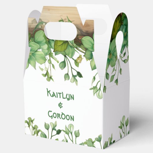 Greenery grenzt an St. Patricks Day Geschenkschachtel (Geöffnet)