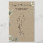 Greenery Guess The Dress Brautparty Game (Vorderseite)