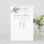 Greenery Guess The Dress Brautparty Game (Stehend Vorderseite)