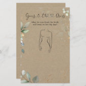 Greenery Guess The Dress Brautparty Game (Vorne/Hinten)