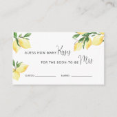 Greenery Guess Wie viele Kisses Game Begleitkarte (Vorderseite)