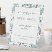 Greenery Guest Book Sign Sockelschild (In Situ)