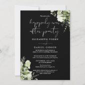 Greenery Happily Ever After Eloped Wedding Photo Einladung (Vorderseite)