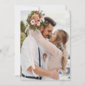 Greenery Happily Ever After Eloped Wedding Photo Einladung (Rückseite)