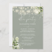 Greenery Happily Ever After Eloped Wedding Photo Einladung (Vorderseite)