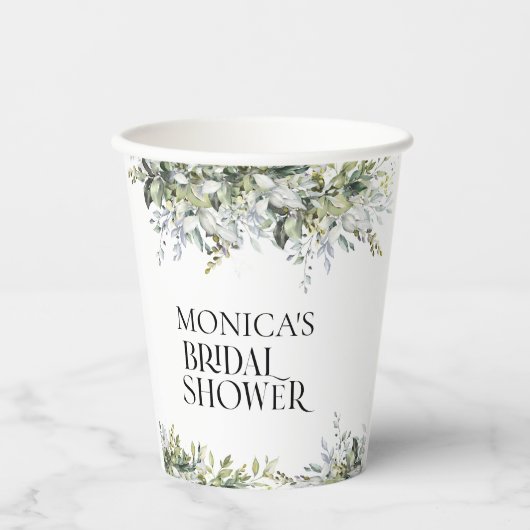 Greenery Herbal Brautparty Paper Cup Pappbecher (Vorderseite)