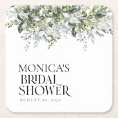 Greenery Herbal Brautparty Rechteckiger Pappuntersetzer (Vorderseite)