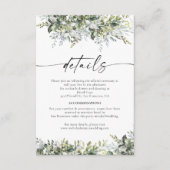 Greenery Herbal Wedding Enclosure Card Begleitkarte (Vorderseite)