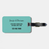 Greenery Holiday Vacation Alpaca Gepäckanhänger (Rückseite horizontal)