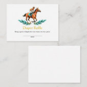 Greenery Horse Baby Shower Windschutzscheiben Raff Begleitkarte (Vorne/Hinten)