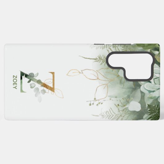 Greenery Initial Z Case-Mate Samsung Galaxy Hülle (Rückseite (Horizontal))