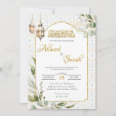 Greenery Islamic Waleema Wedding Einladung (Vorderseite)