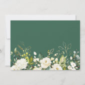 Greenery Ivory Gold Floral Foto Rettete das neue D Save The Date (Rückseite)