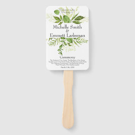 Greenery Ivy Rustic Elegante Einfaches Hochzeitspr Fächer