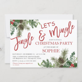 Greenery Jingle und Mingle Holiday Weihnachten Par Einladung