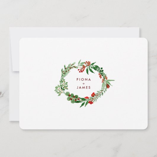 Greenery Joy Foto Feiertagskarte (Rückseite)