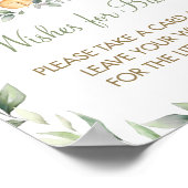 Greenery Jungle Animals wünscht Baby Sign Game Poster (Ecke)