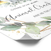 Greenery Jungle Guess Animal Crackers in Jar Game Poster (Ecke)