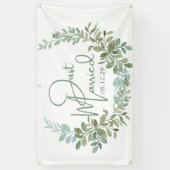 Greenery Just Married Banner (Vertikal)