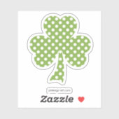 Greenery Kleeblatt Clover Polka dots Patrick's Day Aufkleber (Blatt)