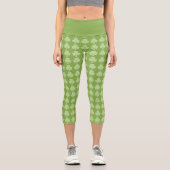 Greenery Kleeblatt Clover Polka dots Patrick's Day Capri Leggings (Vorderseite)