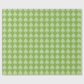 Greenery Kleeblatt Clover Polka dots Patrick's Day Geschenkpapier (Flach)