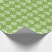 Greenery Kleeblatt Clover Polka dots Patrick's Day Geschenkpapier (Ecke)