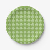 Greenery Kleeblatt Clover Polka dots Patrick's Day Pappteller (Vorderseite)