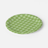 Greenery Kleeblatt Clover Polka dots Patrick's Day Pappteller (Schrägansicht)