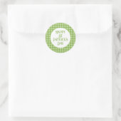 Greenery Kleeblatt Clover Polka dots Patrick's Day Runder Aufkleber (Tasche)