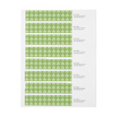 Greenery Kleeblatt Clover Polka dots Patrick's Day Rundum-Adressaufkleber (Bogen)