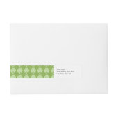 Greenery Kleeblatt Clover Polka dots Patrick's Day Rundum-Adressaufkleber (Vorderseite)
