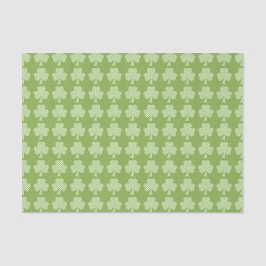Greenery Kleeblatt Clover Polka dots Patrick's Day Seidenpapier (Vorderseite)