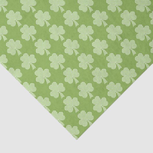 Greenery Kleeblatt Clover Polka dots Patrick's Day Seidenpapier (Ausschnitt)
