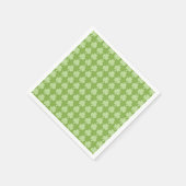 Greenery Kleeblatt Clover Polka dots Patrick's Day Serviette (Ecke)