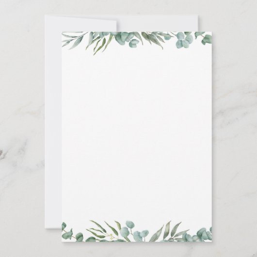 Greenery Koala Boy Einladung zum Geburtstag (Rückseite)