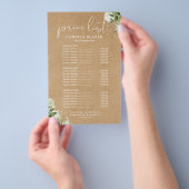 Greenery Kraft 2-seitiges Dienstleistungsmenü Prei Flyer (Handgriff)