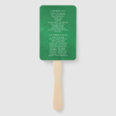 Greenery Laurel Wappen Monogram Wedding Program Fächer (Rückseite)