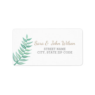 Greenery Laurel Wedding Adressaufkleber