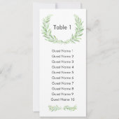 Greenery Laurel Wreath Guest Seating Plan Einladung (Vorderseite)
