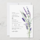 Greenery Lavender Lilac Lila Lila Garden Wedding Einladung (Vorderseite)