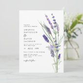 Greenery Lavender Lilac Lila Lila Garden Wedding Einladung (Stehend Vorderseite)