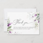 Greenery Lavender Wedding Flat Danke Cards (Vorderseite)