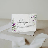 Greenery Lavender Wedding Flat Danke Cards