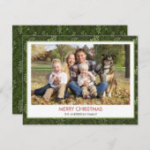 Greenery Leaf Modern Simple Merry Christmas Feiertagskarte (Vorne/Hinten)