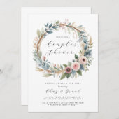 Greenery Leafy Hoops Brautparty Einladung (Vorne/Hinten)