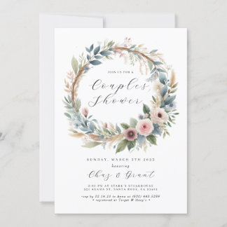 Greenery Leafy Hoops Brautparty Einladung