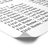 Greenery Lemons Rustikale Hochzeitssitzkarten Poster (Ecke)