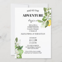 Greenery Lemony Honeymoon Dusche