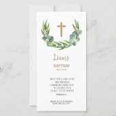 Greenery Lesezeichen Danke Karte, Taufe Gefallen (Vorderseite)